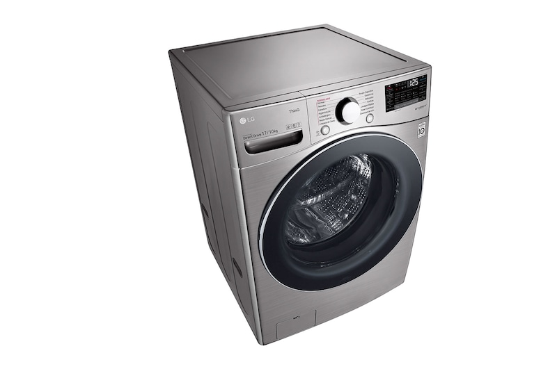 LG Lava e Seca Smart LG 17kg Aço Escovado com Conectividade Wi-Fi ThinQ - WD17SV2S6B - 127v, WD17SV2S6B