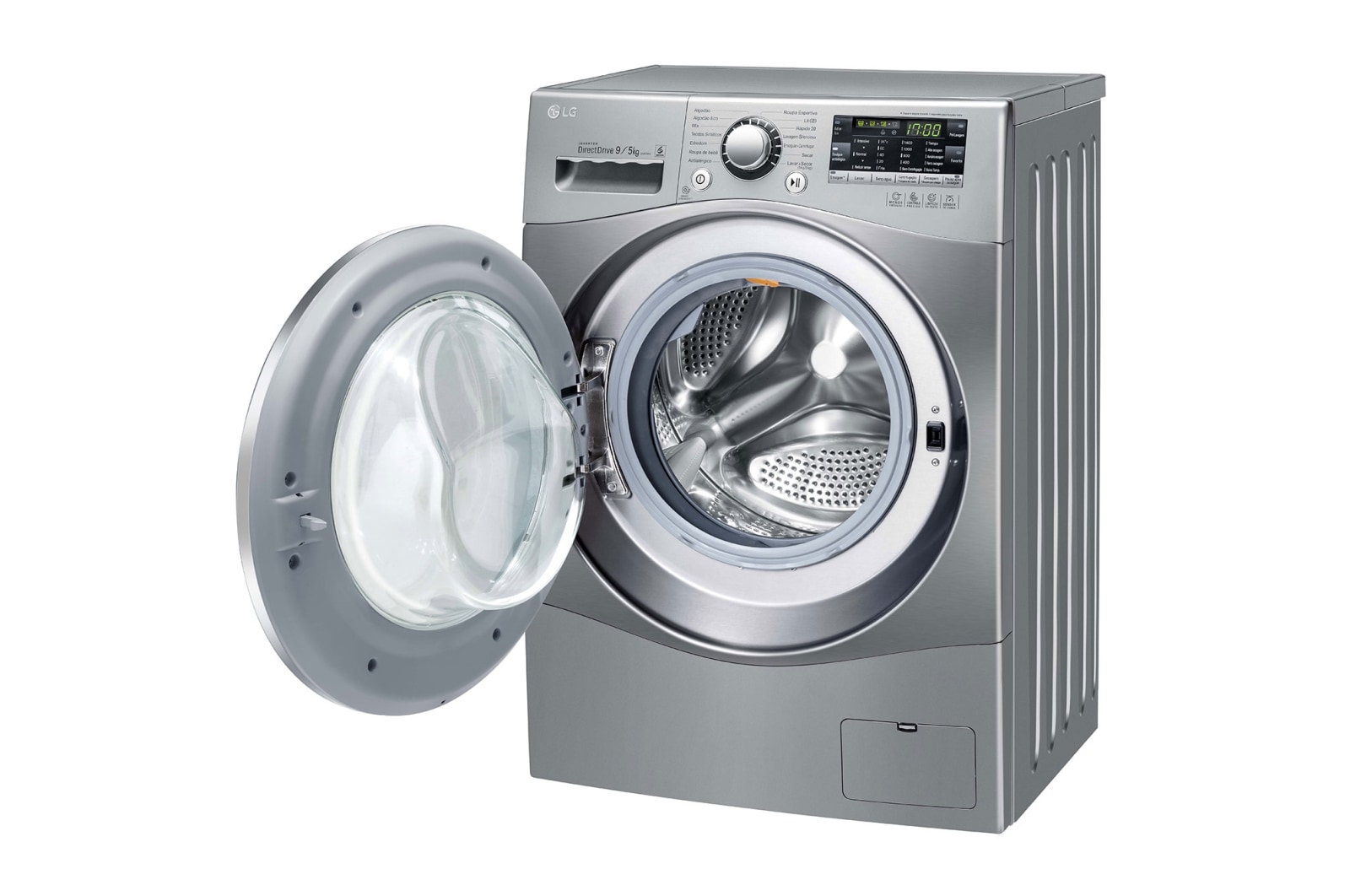 LG Lavadora Lava e Seca 9kg 220V com 6 Motion DD e Painel Touch - Aço Escovado, WD9EP6(A)