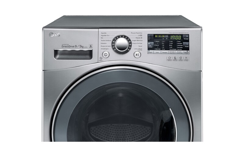LG Lavadora Lava e Seca 9kg 220V com 6 Motion DD e Painel Touch - Aço Escovado, WD9EP6(A)
