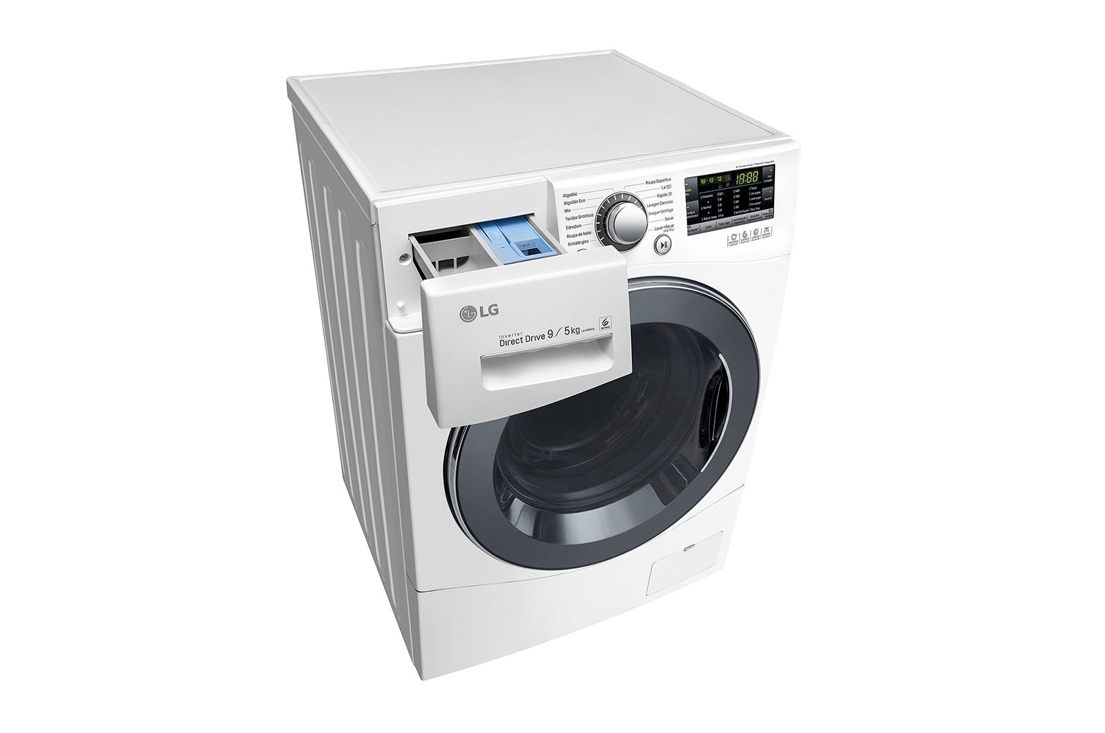 LG Lavadora Lava e Seca 9kg 127V com 6 Motion DD e Painel Touch – Branca , WD9WP6