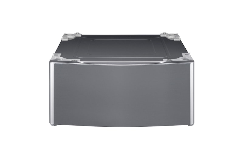 Vista frontal de Gaveta Pedestal Aço Inox LG para Lavadora  WDP4V