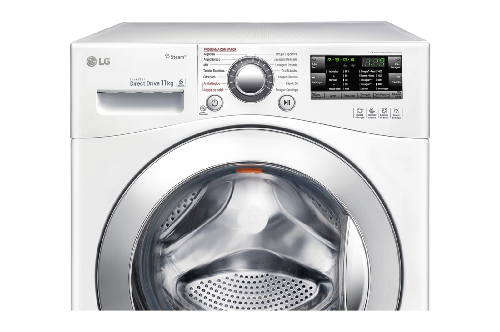 LG Lavadora 11kg com 6 Motion DD e Painel Touch – Branca, WM11WPS6