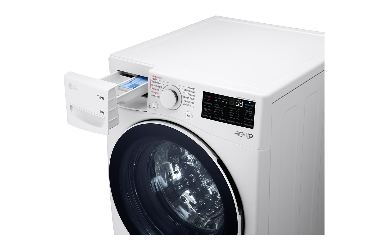 LG Lavadora Smart LG 14kg Branco com Inteligência Artificial AIDD™, WM14WGSP6A