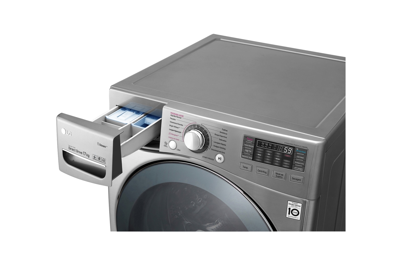 LG Lavadora de Roupas TWINWash 17kg com TrueSteam e SmartThinQ, WM17VVS6(A)