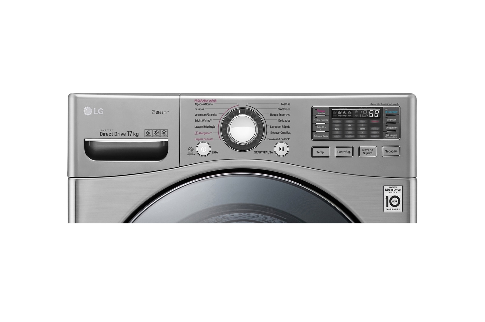 LG Lavadora de Roupas TWINWash 17kg com TrueSteam e SmartThinQ, WM17VVS6(A)