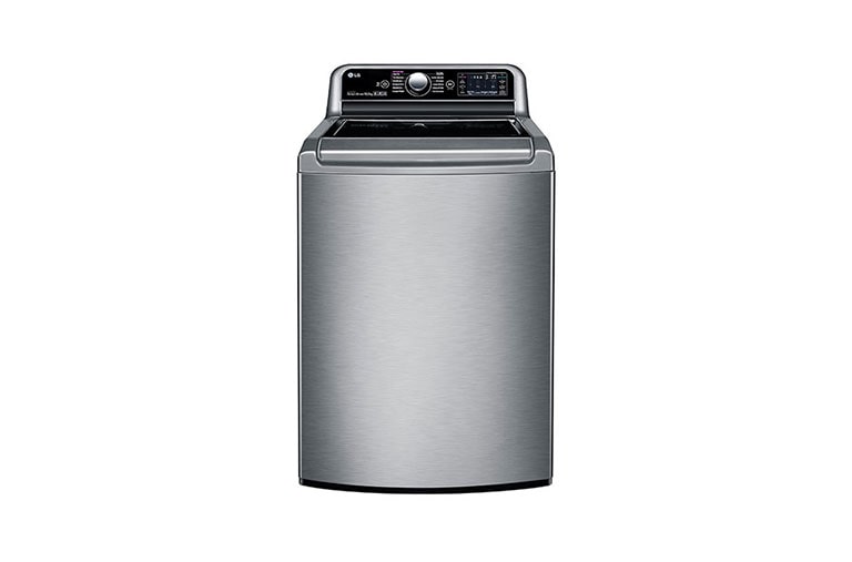Vista frontal de Lavadora de Roupas Top Load 18kg 127V com TrueSteam e SmartThinQ WT18SVT6
