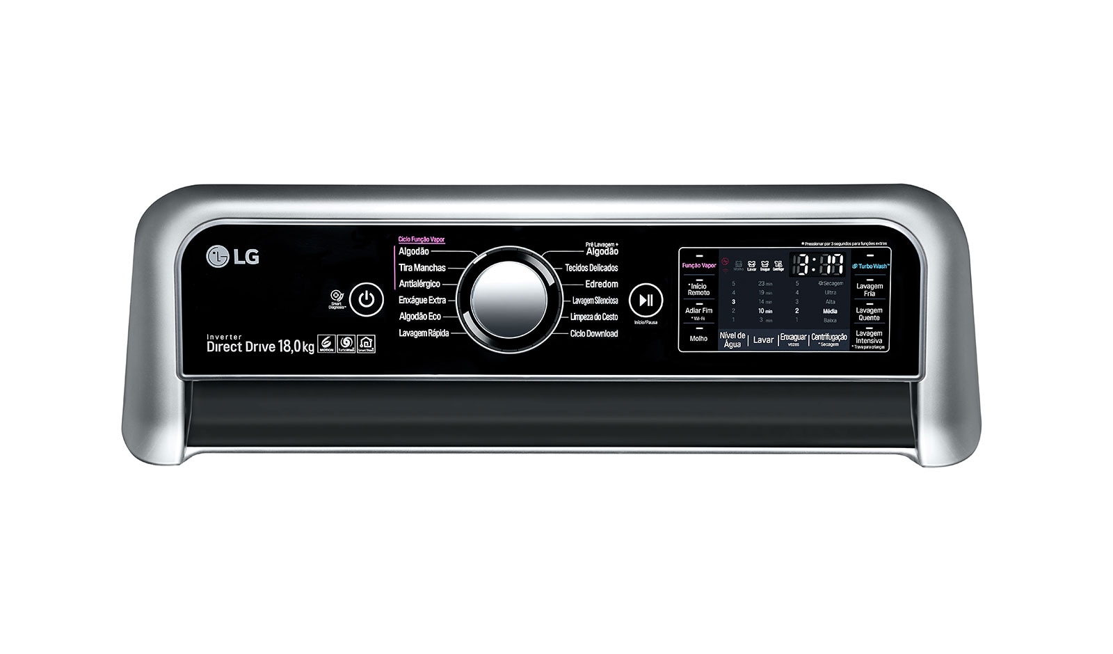 LG Lavadora de Roupas Top Load 18kg 127V com TrueSteam e SmartThinQ, WT18SVT6