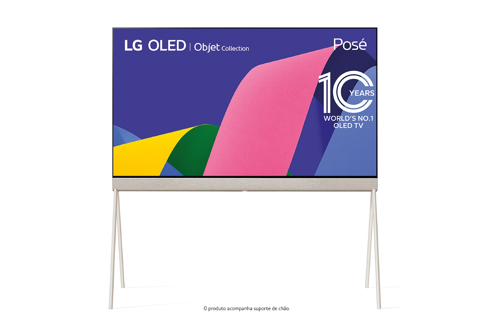 LG Smart TV LG OLED Evo Objet Collection Posé 55'' 4K 120Hz Design 360 Suporte de Chão Acabamento tecido 55LX1QPSA, 55LX1QPSA