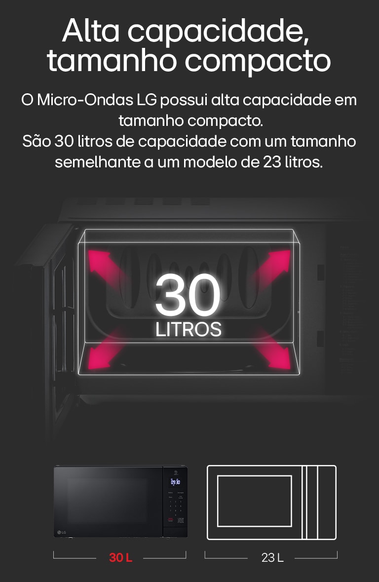 Nova linha de Micro-ondas LG. O melhor micro ondas desta categoria de produto. Com varias funcionalidades e facilidades.