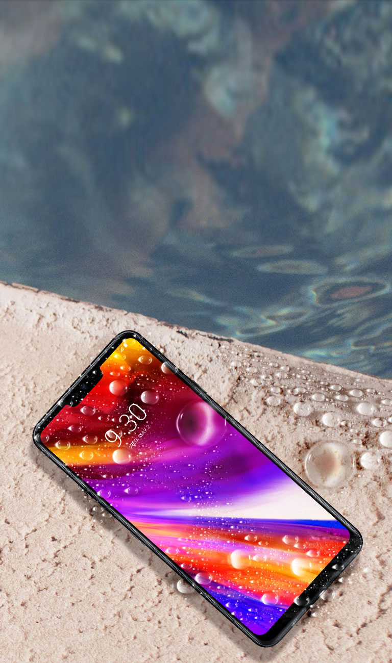 O Smartphone LG G7 ThinQ possui certificação IP68, que garante durabilidade e operação estável em condições extermas, como alta e baixa temperaturas, calor, choque e umidade e impactos.
