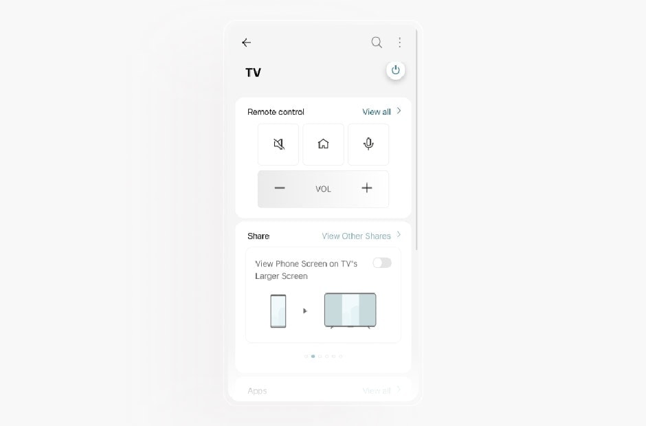 A imagem mostra a tela da TV no aplicativo LG ThinQ