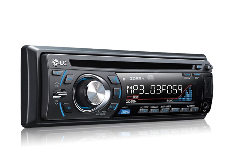 LG Som automotivo com rádio, CD player com entrada auxiliar e USB, LAC5910