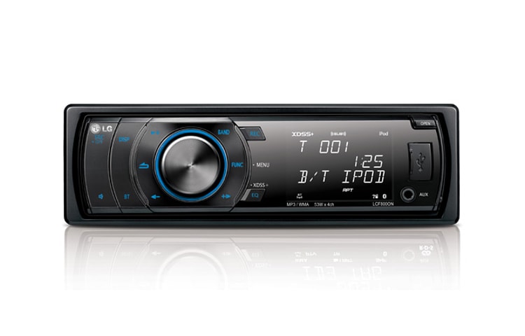 LG Som automotivo com rádio, CD player com entrada auxiliar, USB e Bluetooth para você não tirar as mão do volante, LCF800ON