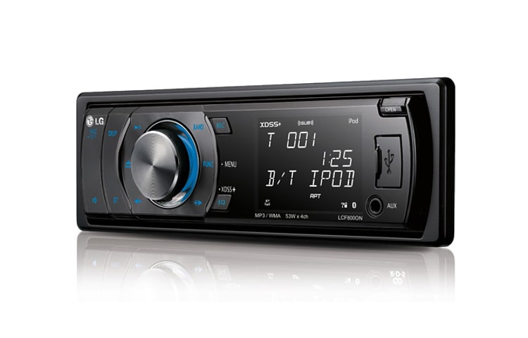 LG Som automotivo com rádio, CD player com entrada auxiliar, USB e Bluetooth para você não tirar as mão do volante, LCF800ON