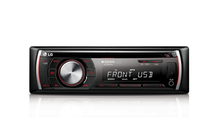 Vista frontal de Som automotivo com rádio, CD player com entrada auxiliar e USB LCS500UN