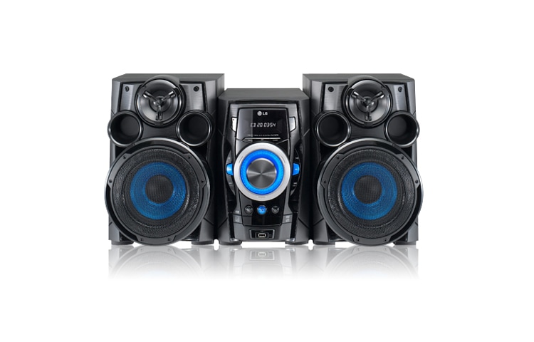 Vista frontal de A batida brasileira no tamanho ideal para sua casa no Mini System LG! RAD226B