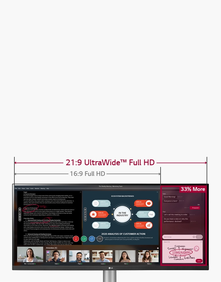 Monitor LG UltraWide 29'' Full HD - 29WK600-W | LG BR