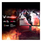 LG Monitor Gamer LG UltraGear 24" IPS Full HD 1920 x 1080 144Hz 1ms (GtG) HDMI HDR10 AMD FreeSync 24GN60R-B, 24GN60R-B