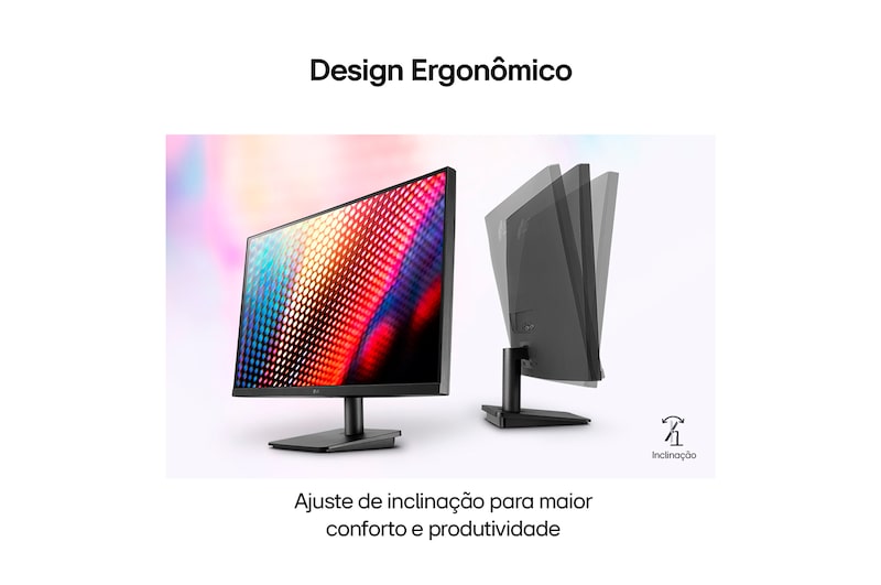 LG Monitor Gamer LG 23,8” IPS Full HD 1920x1080 75Hz 5ms (GtG) HDMI AMD FreeSync Dynamic Action Sync 24MP400-B, vista em perspectiva, 24MP400-B, thumbnail 4