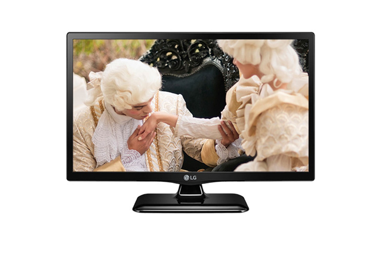 Vista frontal de TV Monitor LG LED 23.6" HD. 24MT47D-PS