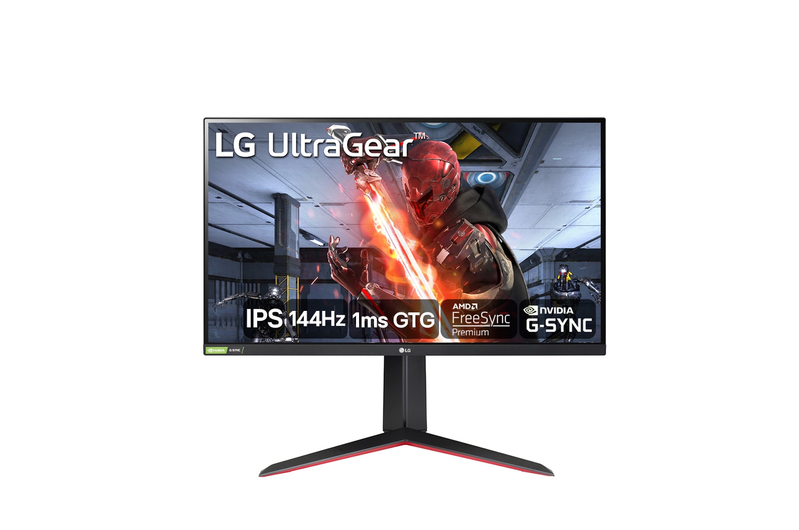 LG Monitor Gamer LG UltraGear 27” Full HD 1920x1080 144Hz 1ms (GtG) HDMI HDR10 AMD FreeSync NVIDIA G-Sync 27GN65R-B, 27GN65R-B