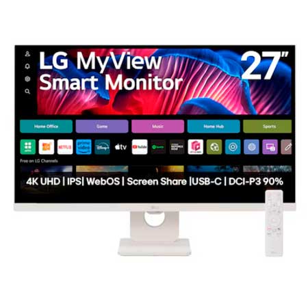 LG MyView Smart Monitor 27SR73U-W 27インチ Monitor LG MyView Smart - Tela IPS 4K 27