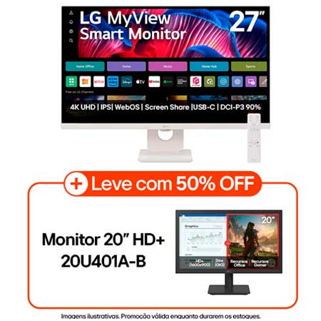 Monitor LG MyView Smart - Tela IPS 4K 27