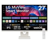 Monitor LG MyView Smart  27SR73U-W Tela IPS 4K 27", WebOS, ThinQ Home, Air Play, Screen Share, Bluetooth