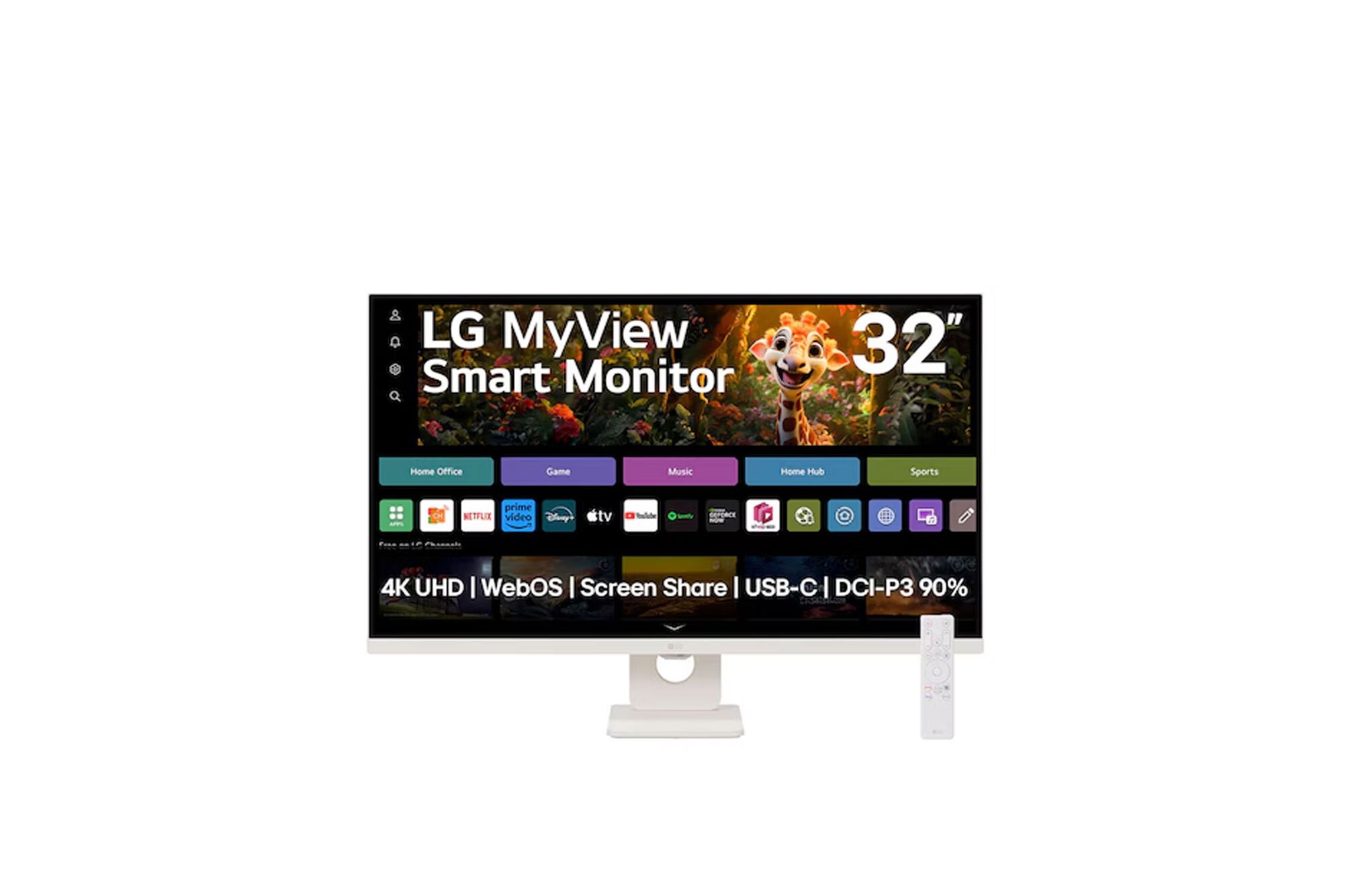 Monitor LG MyView Smart 32SR73U-W Tela UHD 4K 32