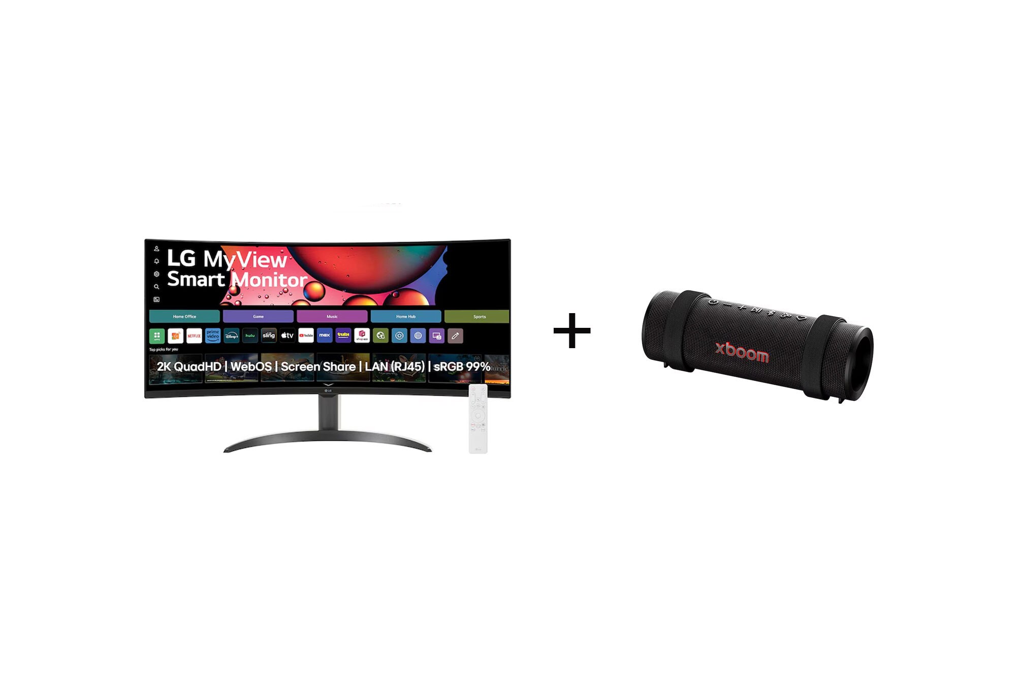 Monitor LG MyView Smart 34SR60QC-B Tela curva 34