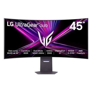 Front view of monitor