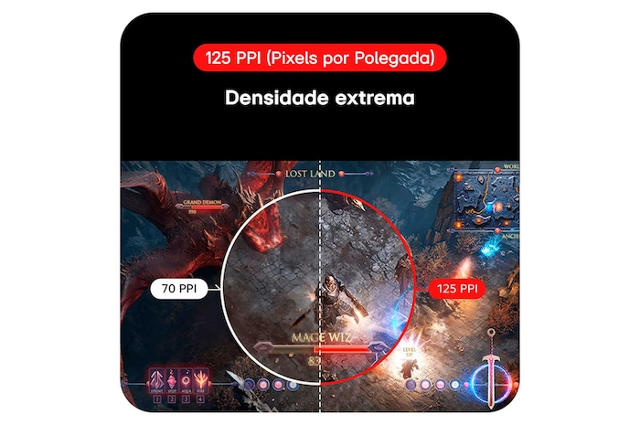 front view of the monitor with the stand down