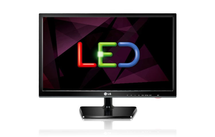 Vista frontal de Uma TV monitor para você utilizar como e onde quiser. M2431D