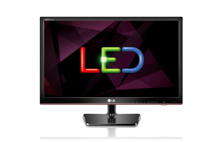 Vista frontal de Uma TV Monitor para você utilizar como e onde quiser. M2451DS