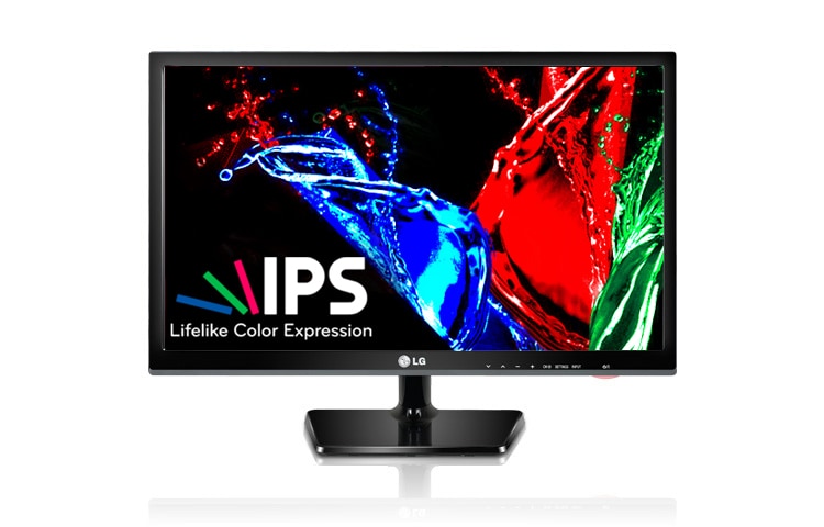 Vista frontal de Uma TV Monitor para você utilizar como e onde quiser. M2631D