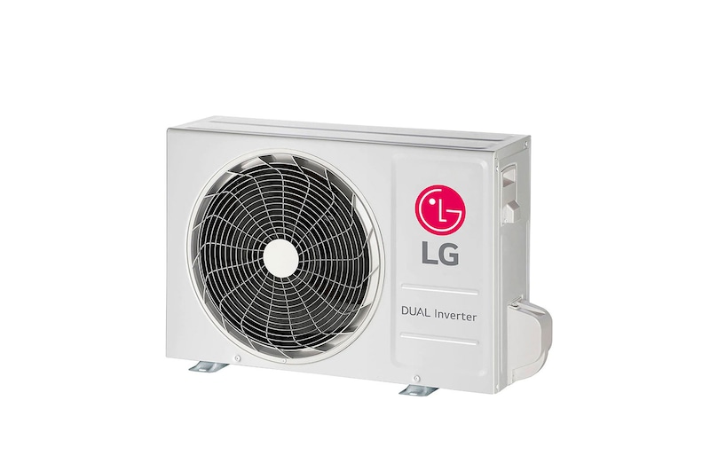 Condensadora do Ar-Condicionado LG AI Dual Inverter Voice 9.000 BTU Frio 127V modelo S3-Q09AA31B visto de frente