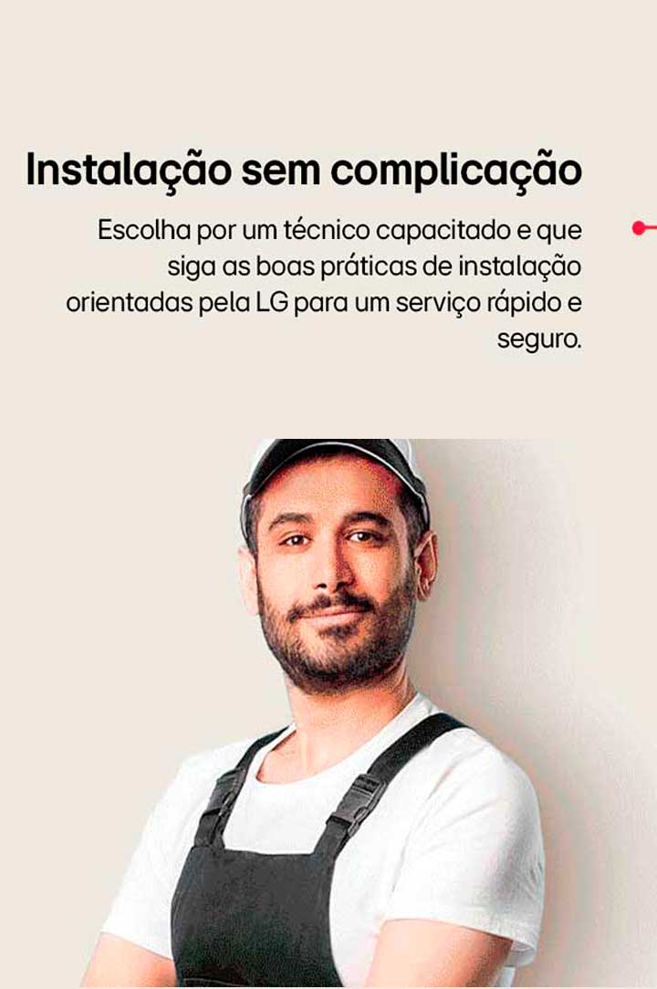 Acima, imagem de banner demonstrando a função Auto Cleaning do ar-condicionado LG Artcool. 