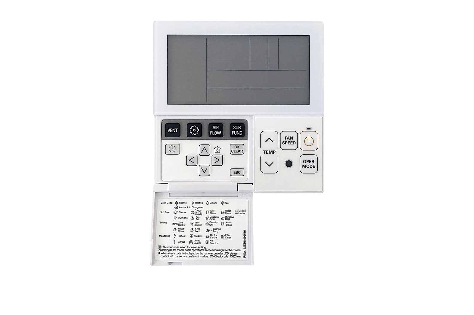 LG Controle remoto de parede Ar Condicionado LG LT-C362DLC0 - AKB74555308, AKB74555308