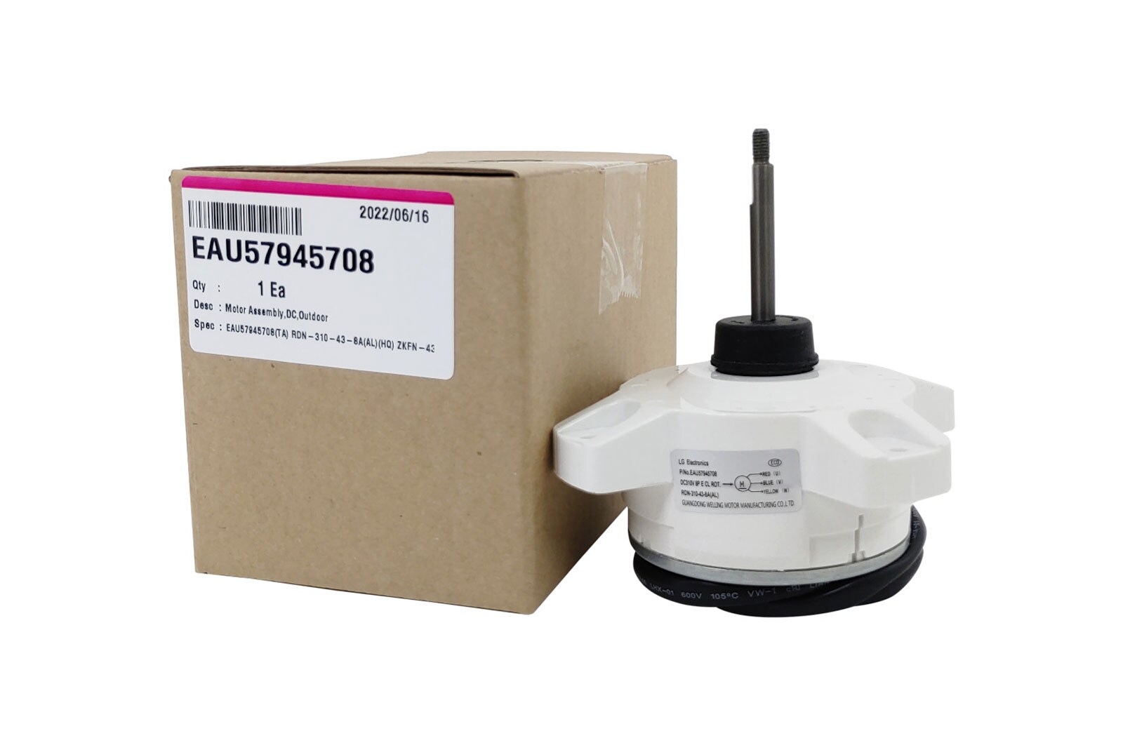 LG Motor de corrente contínua Ar Condicionado LG S4UW18KL3WA, A2UW18GFAC, A3UW21GFAC - EAU57945708, EAU57945708