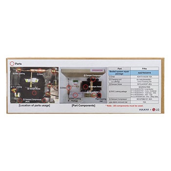LG Kit reparo com reposição de pecas Refrigerador LG AAZ76432016, AAZ76432016