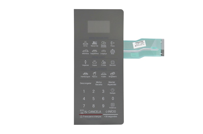 Vista frontal de Membrana display Micro-ondas LG MS3097AR - MFM64056902 MFM64056902