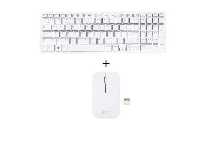 LG  Teclado sem fio ALL IN ONE LG 24V70Q-G - AEW74232103 + Mouse sem fio acompanhado do conector USB dongle ALL IN ONE LG 24V70Q-G - AFW73188921, AEW74232103.AFW