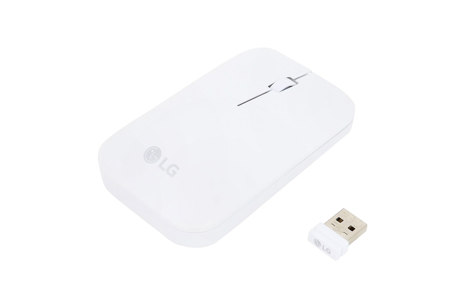 LG Mouse sem fio acompanhado do conector USB dongle ALL IN ONE LG 24V70Q-G - AFW73188921, AFW73188921