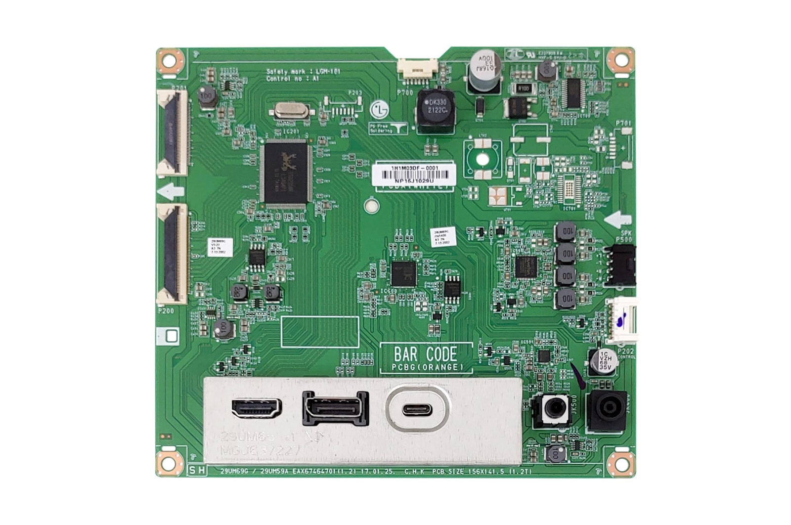 Vista frontal de Placa principal Monitor LG 29UM69G-B - EBU64069403 EBU64069403