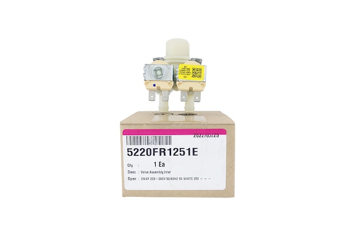 LG Válvula de entrada d'água 2 vias Lavadora LG WD-1403FDA, WD-1409FDA, WM11WPS6A - 5220FR1251E, 5220FR1251E
