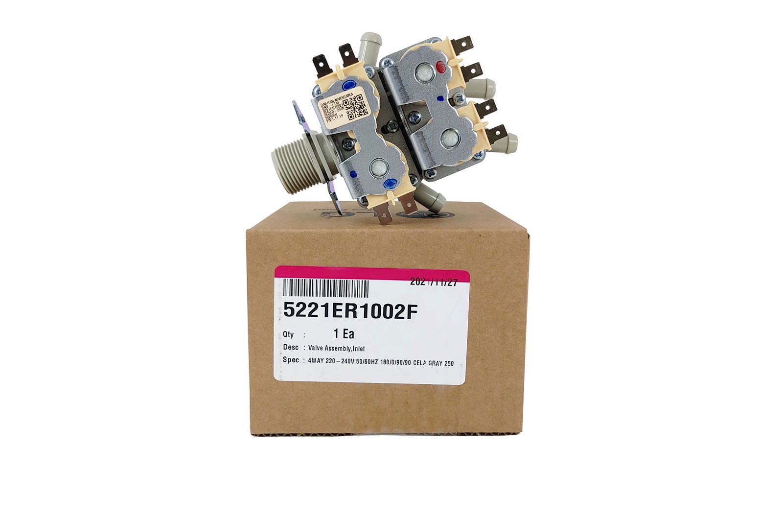 LG Válvula de 4 vias Lavadora LG F14U1JBS2, WD1014RDA7, WD1014RW - 5221ER1002F, 5221ER1002F