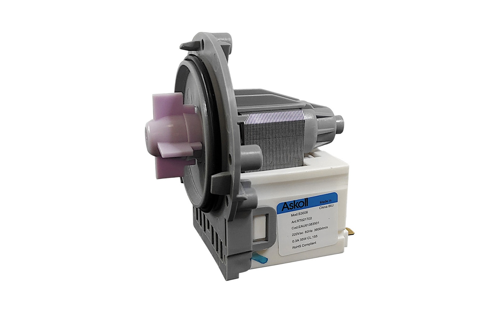 LG Bomba drenagem Lava e Seca LG WD-12596RDA, FH069FD6F, T1103ADP0 - EAU61383501, EAU61383501