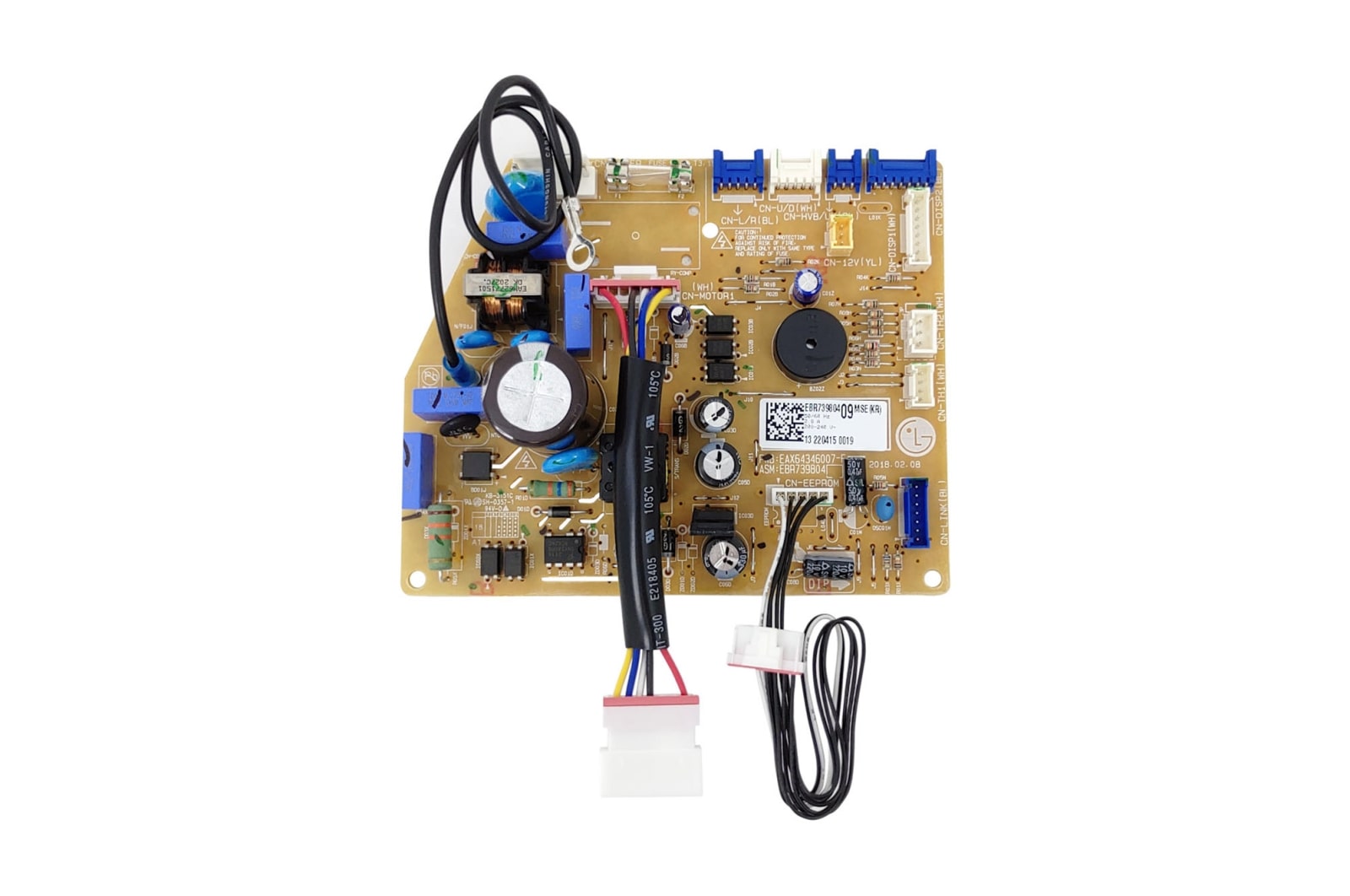 Vista frontal de Placa principal Ar Condicionado LG ASNQ182CSA1, ASNQ092BRG2, ASNQ122BRG2 - EBR73980409 EBR73980409