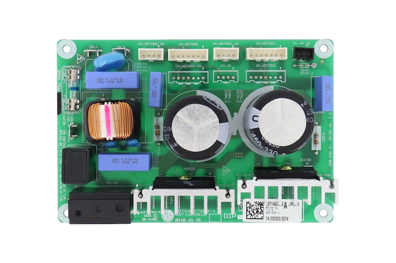 Vista frontal de Placa Principal Ar Condicionado LG ARNU28GBGA2, ARNU36GBGA2, ARNU42GBGA2 - 6871A20912A 6871A20912A