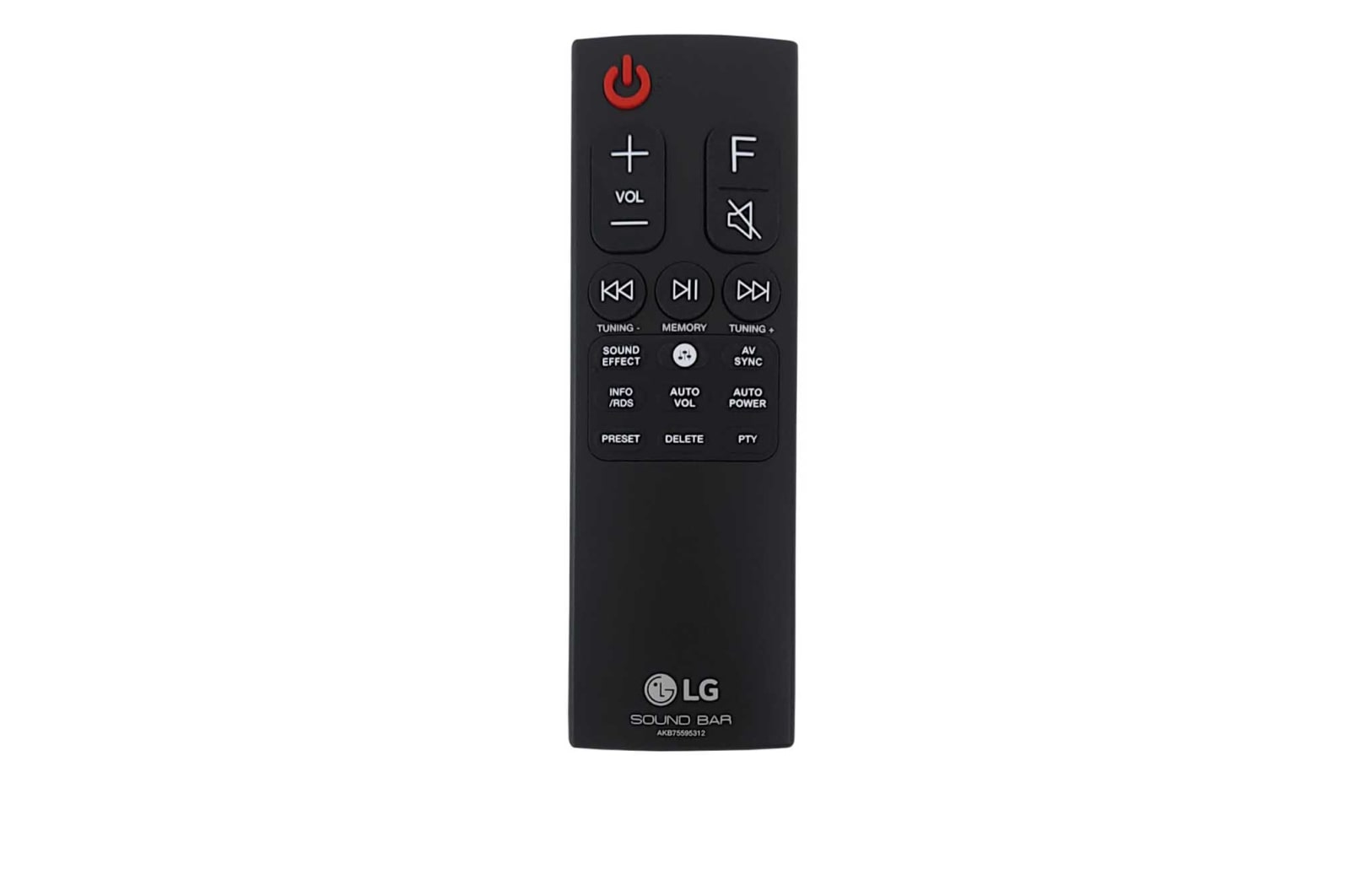 Vista frontal de Controle remoto Sound Bar LG SK6 - AKB75595312 AKB75595312